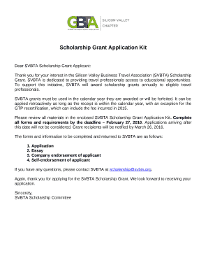 Thank you for your interest in the Silicon Valley Business Travel Association (SVBTA) Scholarship Grant