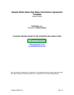 sales commission agreement template word