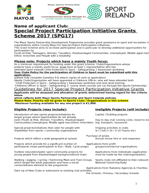 Special Project Participation Initiative Grants Scheme 2017 (SPG17)