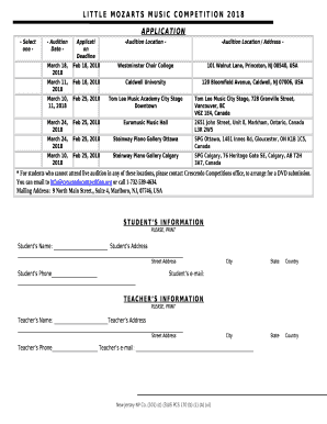 LITTLE MOZARTS MUSIC COMPETITION 2018