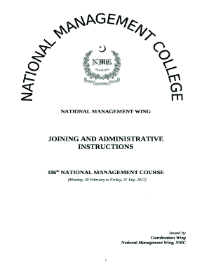 106th NATIONAL MANAGEMENT COURSE