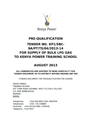 FOR SUPPLY OF BULK LPG GAS