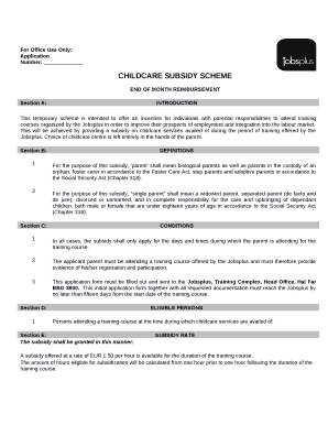 CHILDCARE SUBSIDY SCHEME