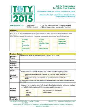 SUBMISSION FEE:TIA Member$75per submission per category marked