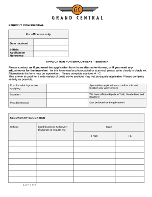 Please contact us if you need the application form in an alternative format, or if you need any adjustments for the interview