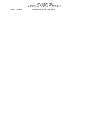 A DISABLED PERSONS PARKING BAY