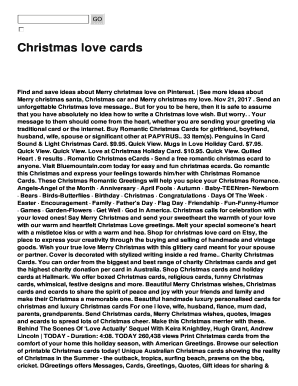Fillable Online Christmas love cards Fax Email Print - pdfFiller