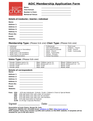 AOIC Membership Application Form