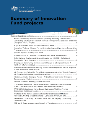Summary of Innovation Fund projects