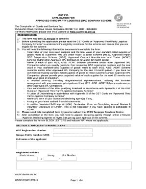 APPROVED THIRD PARTY LOGISTICS (3PL) COMPANY SCHEME