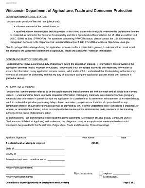 CERTIFICATION OF LEGAL STATUS: