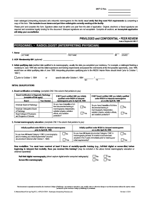 Fillable Online Each radiologist (interpreting physician) who ...