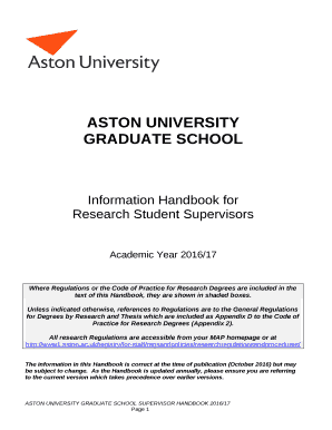 Research Student Supervisors