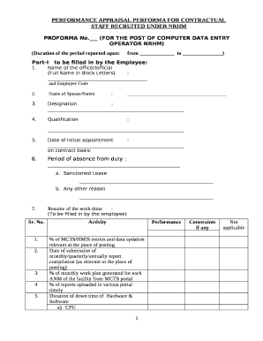 (FOR THE POST OF COMPUTER DATA ENTRY OPERATOR NRHM)