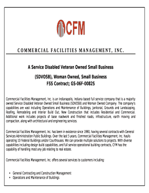 COMMERCIAL FACILITIES MANAGEMENT, INC