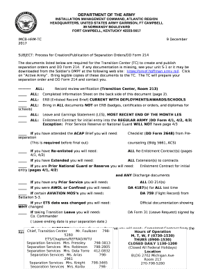 SUBJECT: Process for Creation/Publication of Separation Orders/DD Form 214