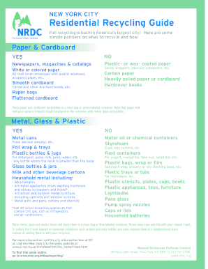 Fillable Online Residential Recycling Guide Fax Email Print - pdfFiller