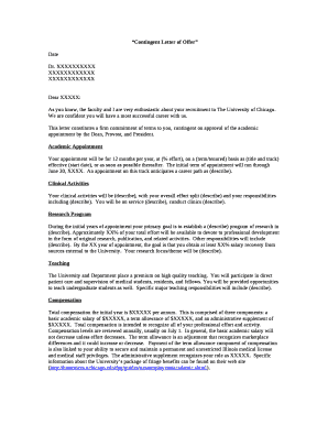 Contingent Letter of Offer