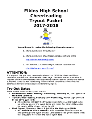 Elkins High School Tryout Packet