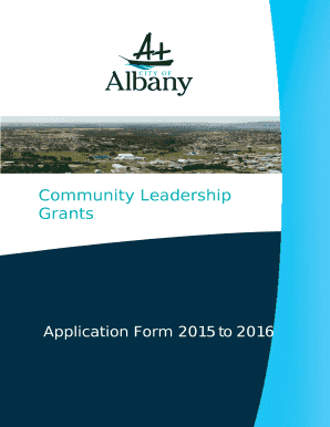 Community Leadership Grants template