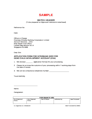 (To be prepared on Approved Institutions letterhead)
