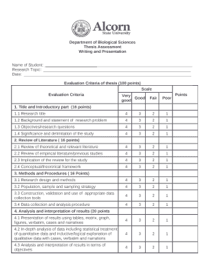 thesis assessment committee