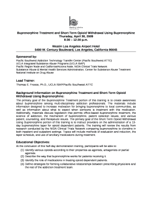 Treatment and Short-Term Opioid Withdrawal Using