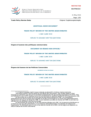 TRADE POLICY REVIEW OF THE UNITED ARAB EMIRATES