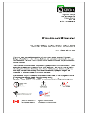 Urban Areas and Urbanization