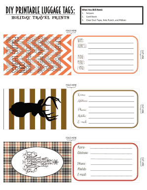 DIY Printable Luggage Tags: