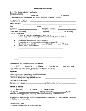Only Fill in Sections that are applicable