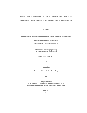 DEPARTMENT OF VETERANS AFFAIRS, VOCATIONAL REHABILITATION template