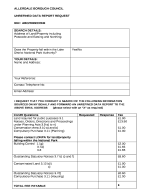 UNREFINED DATA REPORT REQUEST template Doc Template | pdfFiller