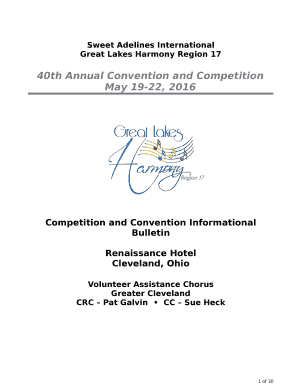 40th Annual Convention and Competition template