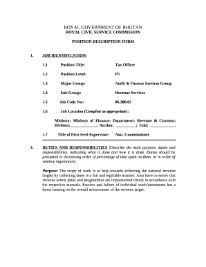 1Position Title:Tax Officer
