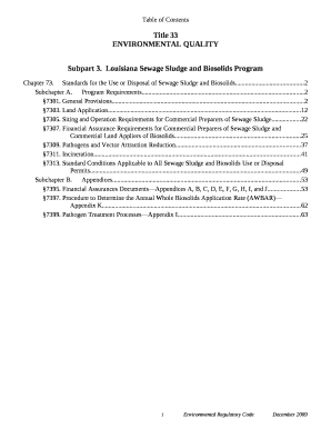 Louisiana Sewage Sludge and Biosolids Program template