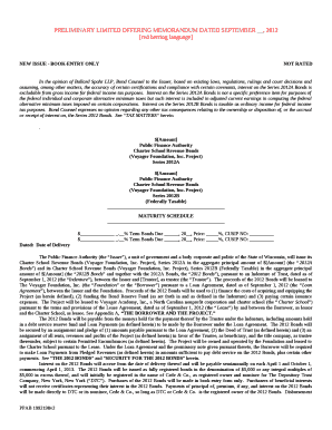 PRELIMINARY LIMITED OFFERING MEMORANDUM DATED SEPTEMBER , 2012