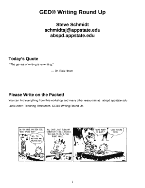 GED Writing Round Up