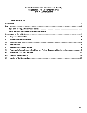 Registrations for Air Standard Permit