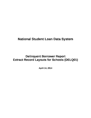 Extract Record Layouts for Schools (DELQ01)