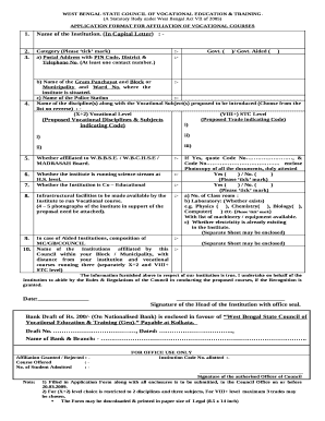 WEST BENGAL STATE COUNCIL OF VOCATIONAL EDUCATION & TRAINING