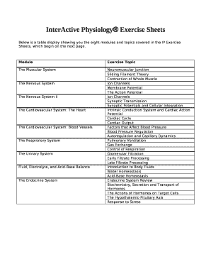 Exercise Topic