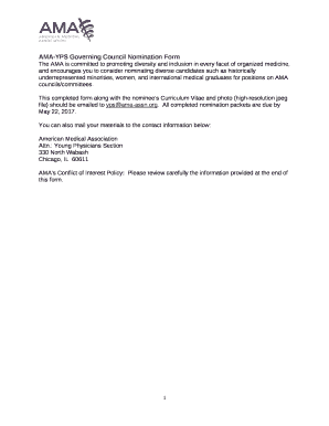 AMA-YPS Governing Council Nomination Form
