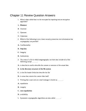Chapter 11 Review Question Answers