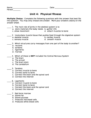 Unit 4:Physical fitness