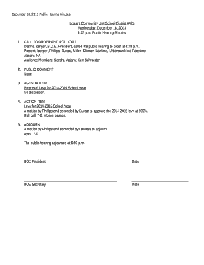 President, called the public hearing to order at 6:48 p