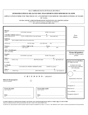 domanda passaporto