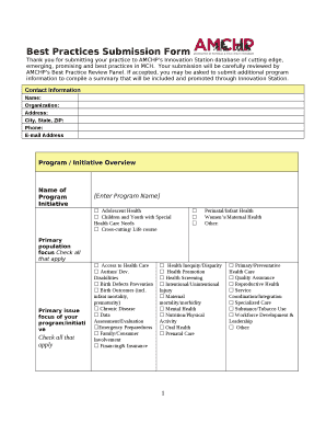 Best Practices Submission Form
