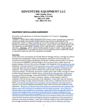 ADVENTURE EQUIPMENT LLC