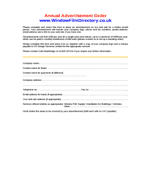 Annual Advertisement Order